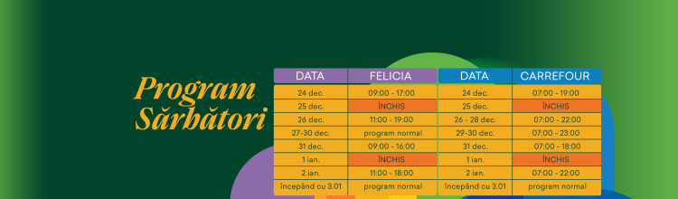 Program special de sărbători
