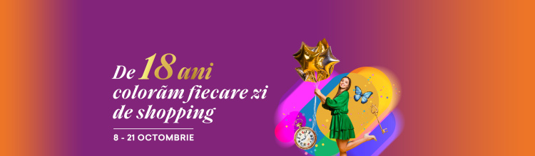 De 18 ani, colorăm fiecare zi de shopping!