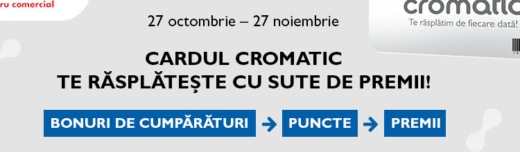 Cardul Cromatic te răsplătește cu sute de premii!