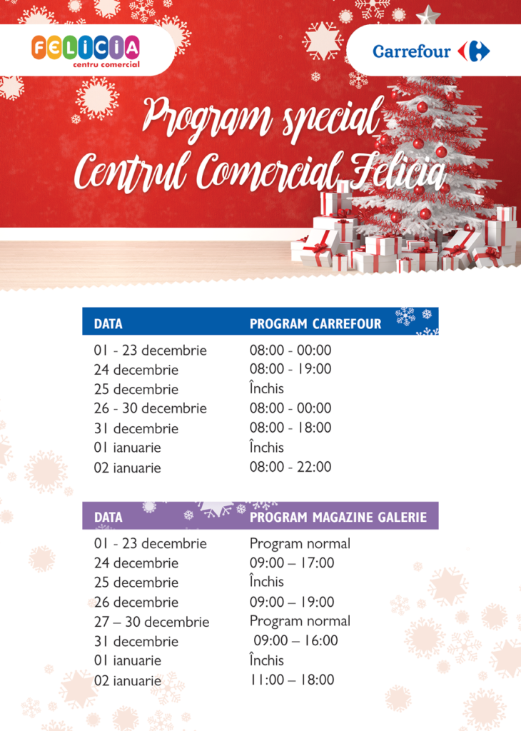 Program Special De SÄƒrbÄƒtori